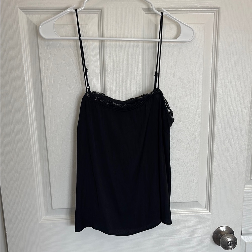 Free People Black Asymmetrical Sleeveless Camisole